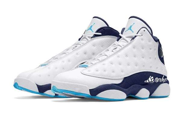 414571-144 Air Jordan 13 “Obsidian” White Powder Blue sneakers releasing summer 2021