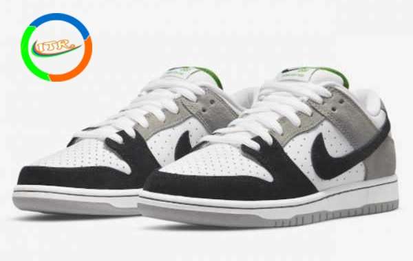 BQ6817-011 Nike SB Dunk Low "Chlorophyll" Medium Grey will be released on January 10, 2022
