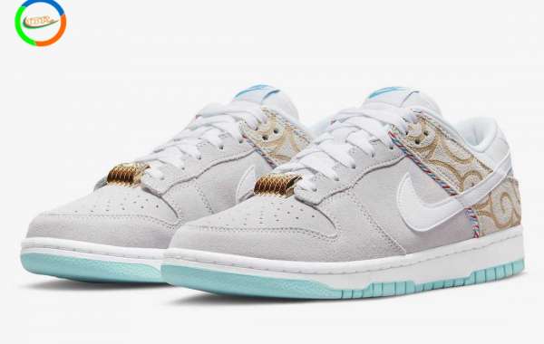 DH7614-500 Nike Dunk Low White Barber Shop 2022 Release